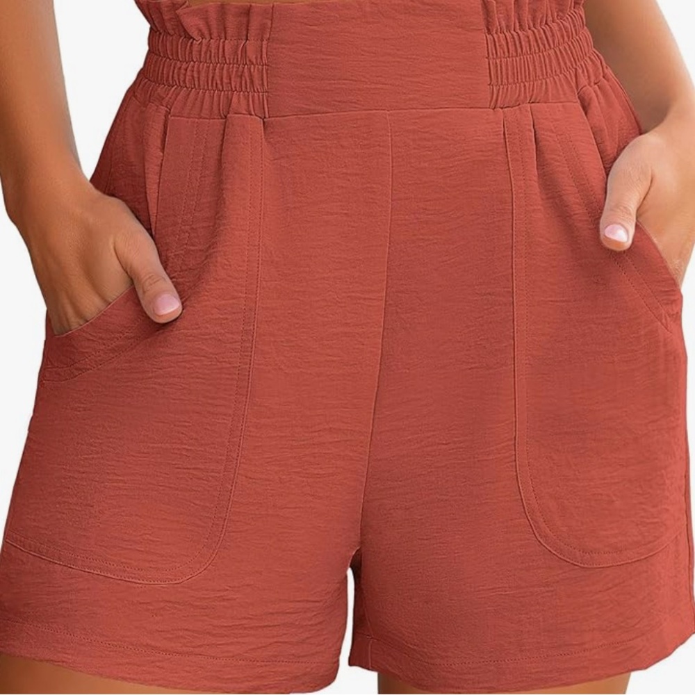 High Waist Shorts with Relaxed Fit